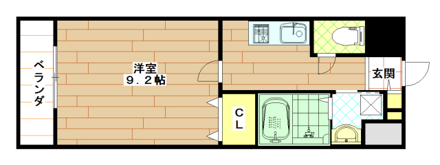 ワンルーム間取り