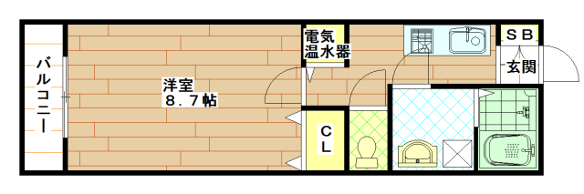 ワンルーム間取り