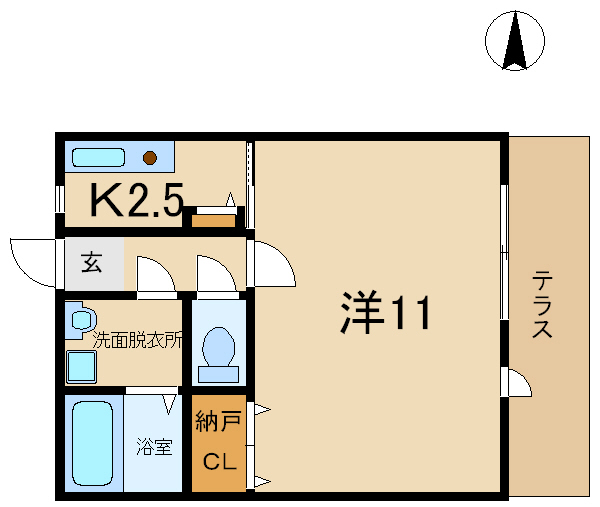 ワンルーム間取り