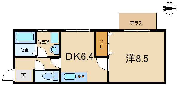 ワンルーム間取り