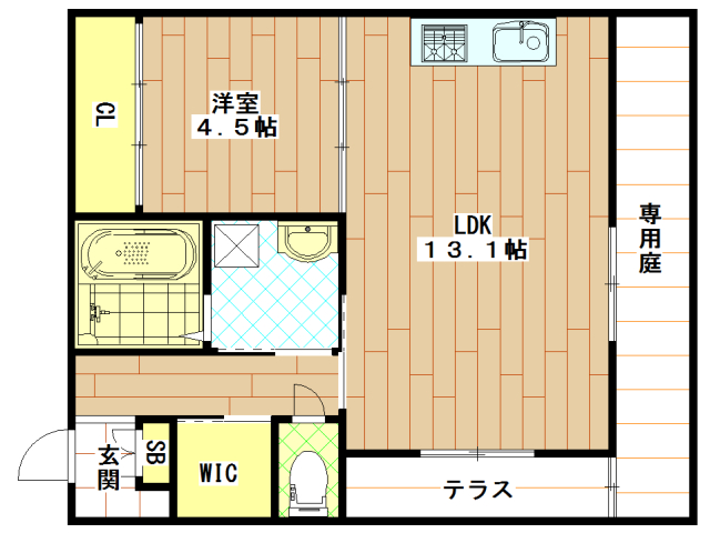ワンルーム間取り