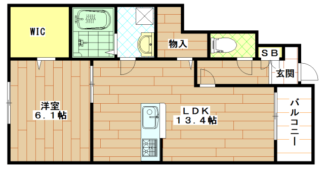ワンルーム間取り