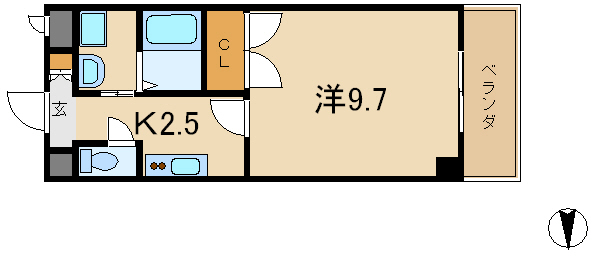 ワンルーム間取り