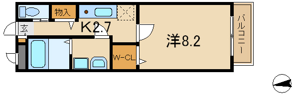 ワンルーム間取り