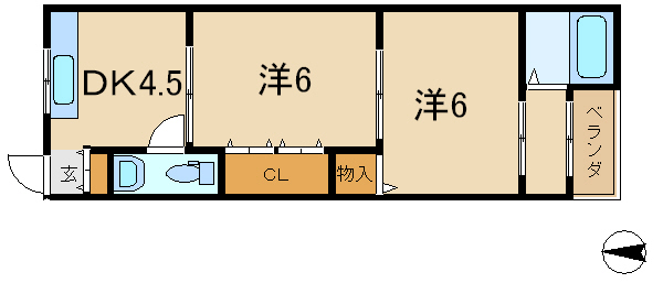 ワンルーム間取り